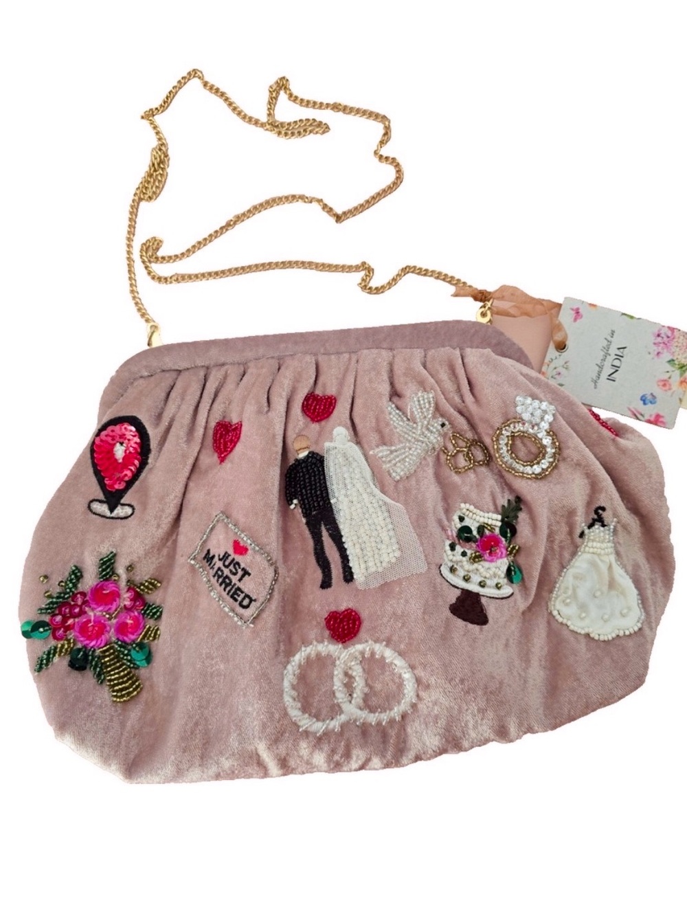 Made in India “just married” handbag